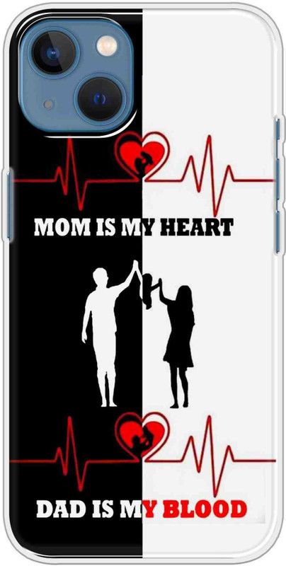 Case Club Back Cover for apple iphone 13  (Black, White, Silicon, Pack of: 1)