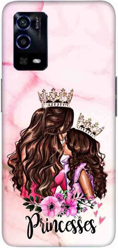 NDCOM Back Cover for OPPO A55 Girl Princess Printed  (Multicolor, Hard Case, Pack of: 1)