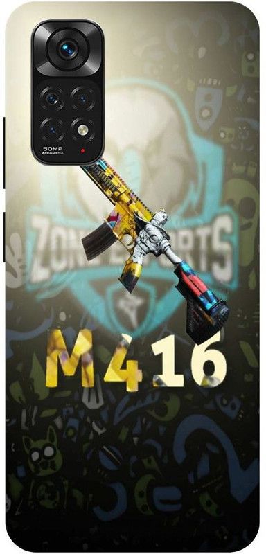 THE NARAYANA COLLECTIONS Back Cover for REDMI NOTE 11s-PUBG,M416,GUN,GAME,AWM,KAR98  (Multicolor, Hard Case, Pack of: 1)