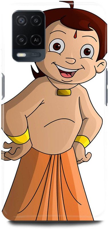 FRONK Back Cover for OPPO A54, CPH2239, CHOTTA, BHEEM, CARTOON, NICK  (Yellow, Hard Case, Pack of: 1)