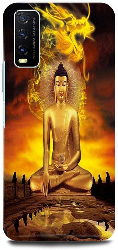 play fast Back Cover for Vivo Y20G, v2065 GAUTAM, BUDDHA, GOD, NAMO, BUDDHAY  (Yellow, Hard Case)