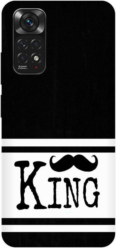THE NARAYANA COLLECTIONS Back Cover for REDMI NOTE 11s-KING,MUSTACHE,BEARD,MUCH,MOOCH  (Multicolor, Hard Case, Pack of: 1)
