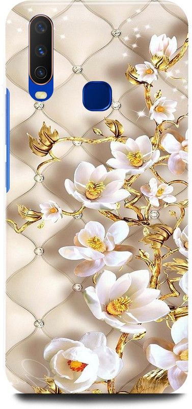 play fast Back Cover for Vivo Y15, 1901 GOLDEN, FLOWER, MATTRESS, SHAPE, GOLD  (Gold, Hard Case, Pack of: 1)