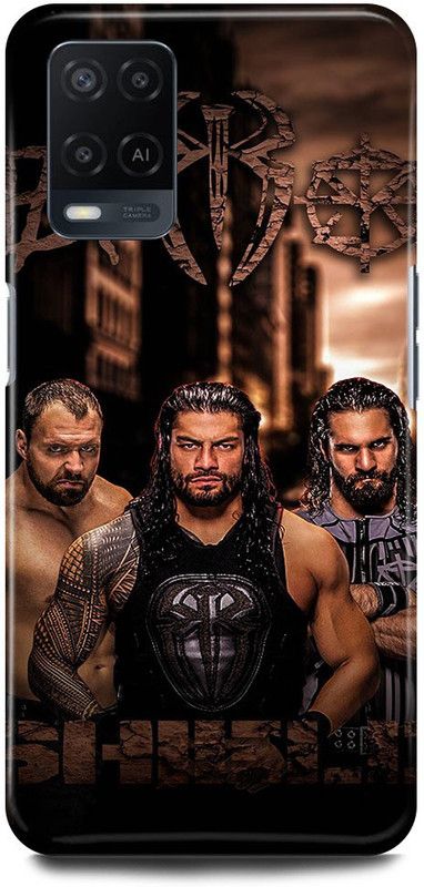 FRONK Back Cover for OPPO A54, CPH2239, ROMAN, REIGNS, WRESTLER, WWE, SHIELD  (Brown, Hard Case, Pack of: 1)