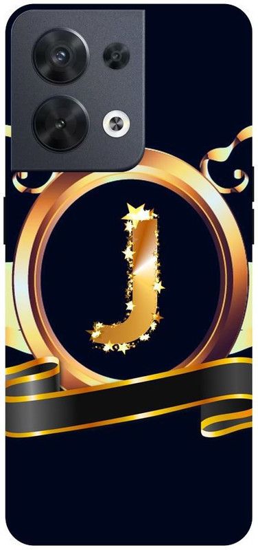 Wall Art Back Cover for OPPO RENO 8 (5G) J Alphabet, J Letter, Symbol Printed  (Multicolor, Dual Protection, Pack of: 1)