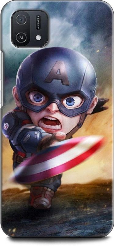 KEYCENT Back Cover for OPPO A16K, CPH2349 CAPTAIN AMERICA, AVENGER, SHIELD, COMICS, MARVEL  (Multicolor, Shock Proof, Pack of: 1)