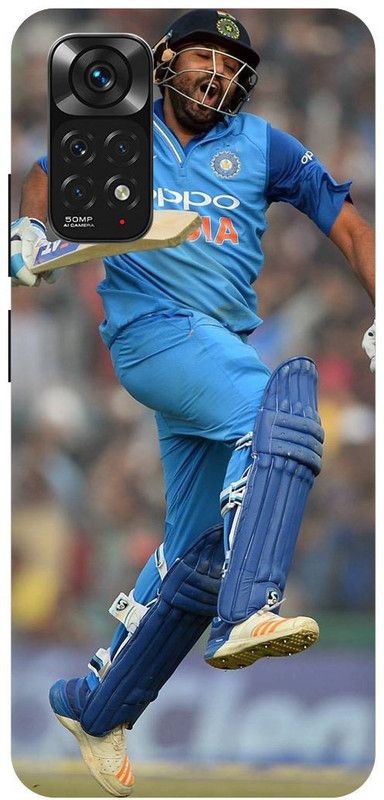 THE NARAYANA COLLECTIONS Back Cover for REDMI NOTE 11-ROHIT,HITMAN,MUMBAI,INDIANS,IPL  (Multicolor, Hard Case)