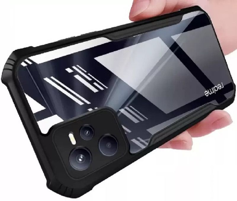Morvie Back Cover for Realme C35  (Black, Pack of: 1)