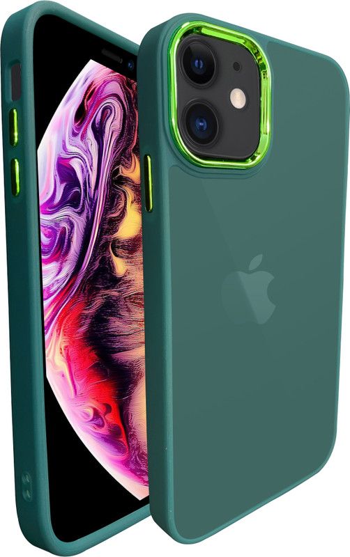 RD DREAMS Back Cover for Apple iphone 12  (Green, Silicon, Pack of: 1)