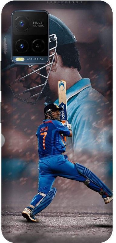 BYXIS Back Cover for Vivo Y21 Dhoni, Mahi, Mahendra singh Dhoni, Captain, india cricket, player, msd, sports  (Multicolor, Shock Proof, Pack of: 1)