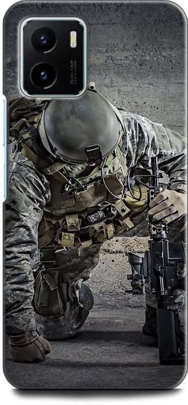 WallCraft Back Cover for Vivo Y15s, V2120 ARMY, SOLDIER, BATTLEFIELD, SUPERHEROS, MILITARY  (Multicolor, Dual Protection, Pack of: 1)