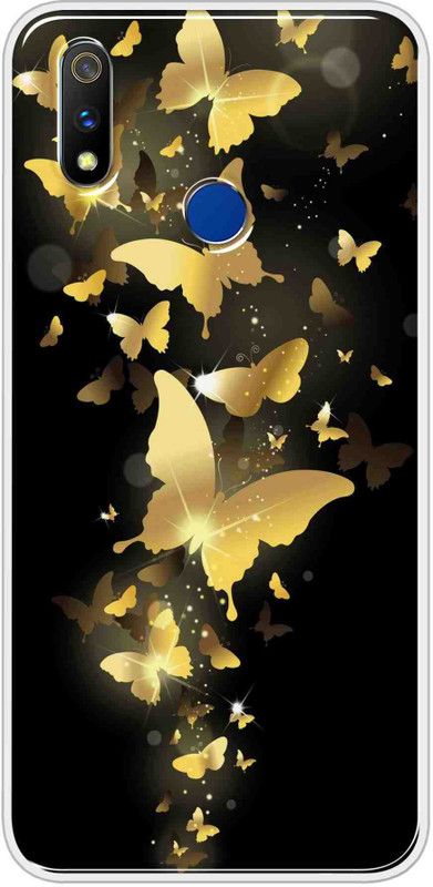 Cooldone Back Cover for Realme 3  (Black, Gold, Dual Protection, Silicon, Pack of: 1)