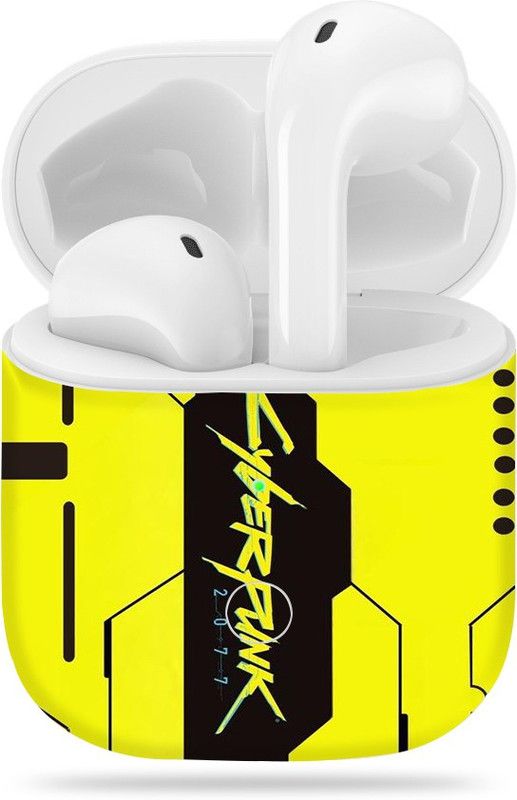 SkinoMania Realme-Buds Air Neo Mobile Skin  (Simple-Yellow Cyberpunk)