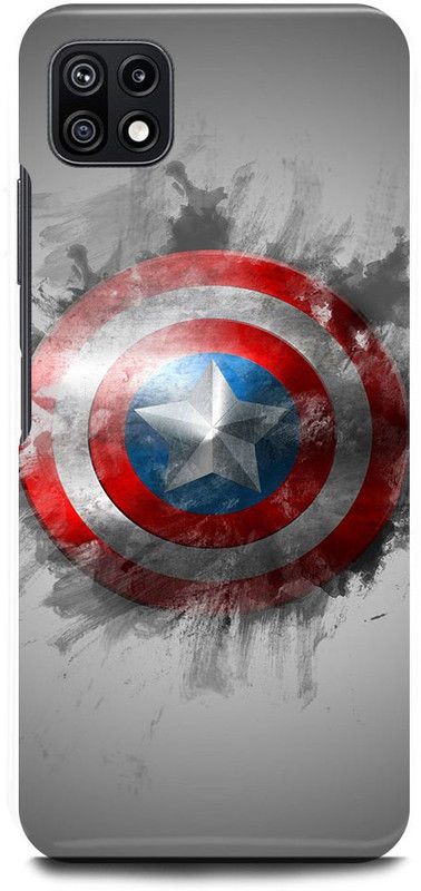 FUGGA Back Cover for SAMSUNG Galaxy A22 5G, CAPTAIN, AMERICA, AVENGER, AVENGERS, SOLDIER  (Silver, Hard Case, Pack of: 1)