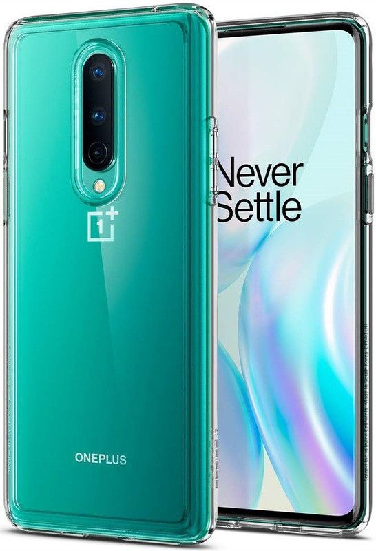 Phone Back Cover Back Cover for OnePlus 8  (Transparent, White, Grip Case, Pack of: 1)