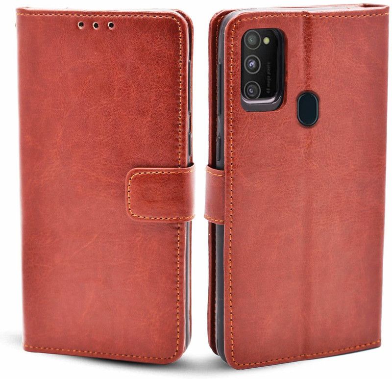 Frazil Flip Cover for Samsung Galaxy M30s, Samsung Galaxy M21, Samsung Galaxy M21 2021  (Brown)