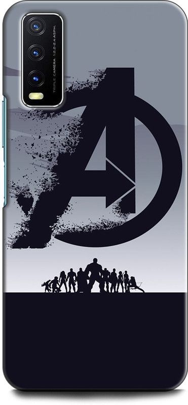 Dronk Back Cover for Vivo Y12G, V2068 AVENGER, AVENGERS LOGO, AVENGERS SIGN, MARVEL, COMIC  (Multicolor, Dual Protection, Pack of: 1)