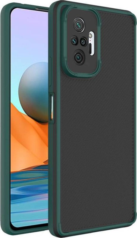 AOnes Back Cover for Mi Redmi Note 10 Pro Max  (Green, Cases with Holder, Pack of: 1)