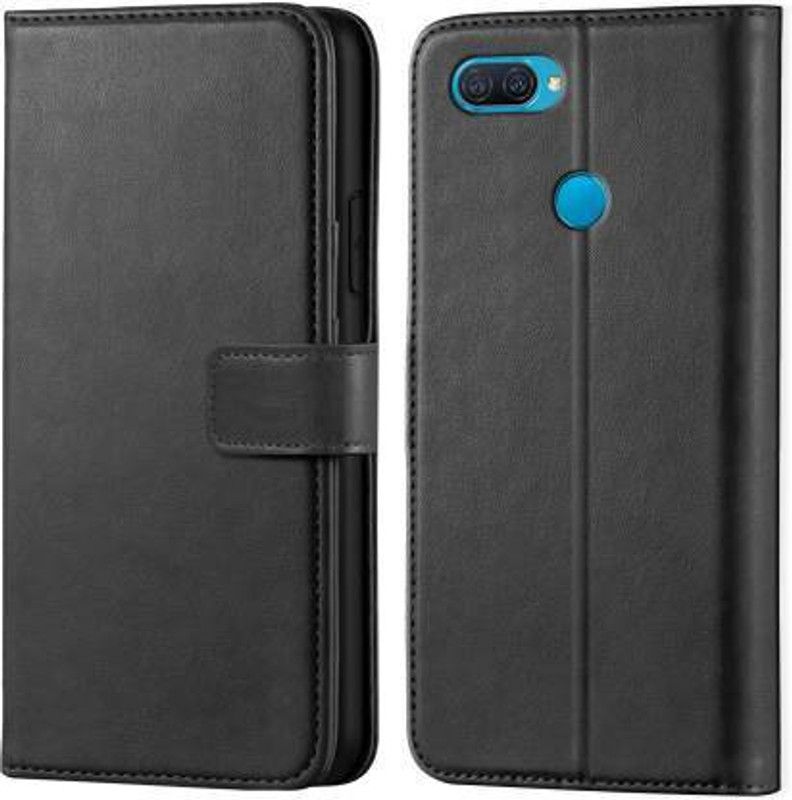 YoYo Covers Flip Cover for Oppo F9 Oppo Realme 2 ProRealme U1 | Shockproof Wallet Style |Leather magnetic lock  (Black, Shock Proof, Pack of: 1)