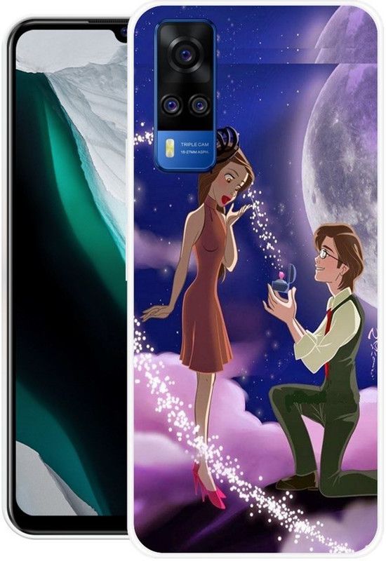 RUNVO Back Cover for Vivo Y51 2020  (Multicolor, Grip Case, Silicon, Pack of: 1)