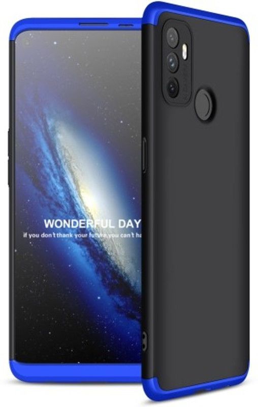 Cermarise Front & Back Case for Oppo A53  (Blue, Dual Protection, Pack of: 1)