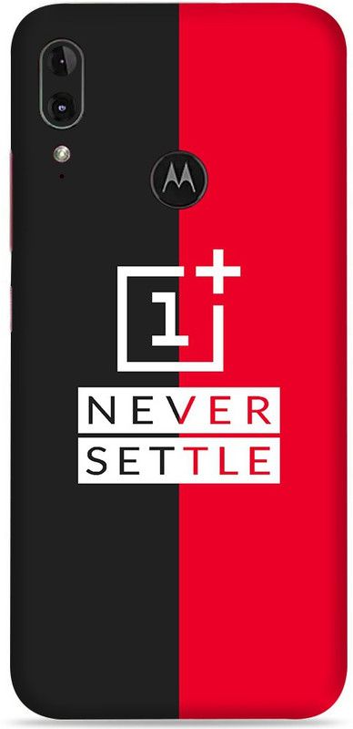 WeCre8 Skin's Motorola E6 Plus Mobile Skin  (Oneplus Never Settle Multicolor Mobile Skin With Cleaning Wipe)