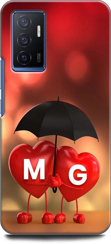 KEYCENT Back Cover for Vivo V23e 5G, V2126 M G, G LOVES M, NAME, ALPHABET, MG LOVE, HART, BLUE  (Multicolor, Shock Proof, Pack of: 1)
