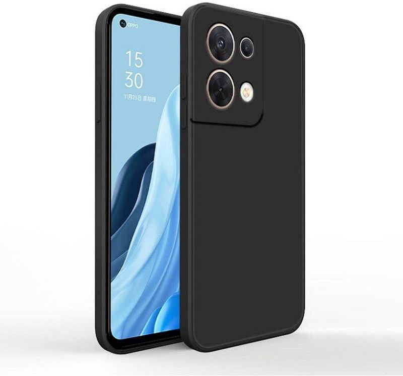 Bodoma Back Cover for Oppo Reno 8 5G  (Black, Silicon, Pack of: 1)