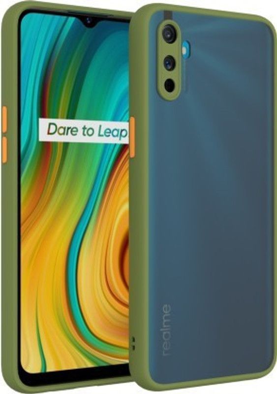 mamani Back Cover for Realme 3 Pro , Camera And Bumper Protector Case Cover (Green)  (Green, Camera Bump Protector, Silicon, Pack of: 1)