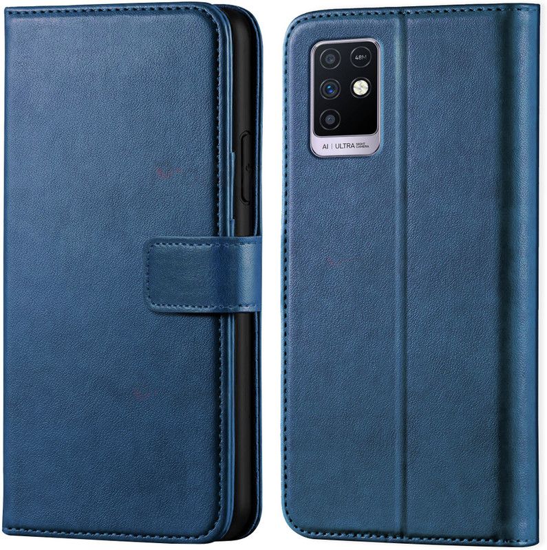 Asgeot Wallet Case Cover for Infinix Note 10  (Blue, Dual Protection, Pack of: 1)