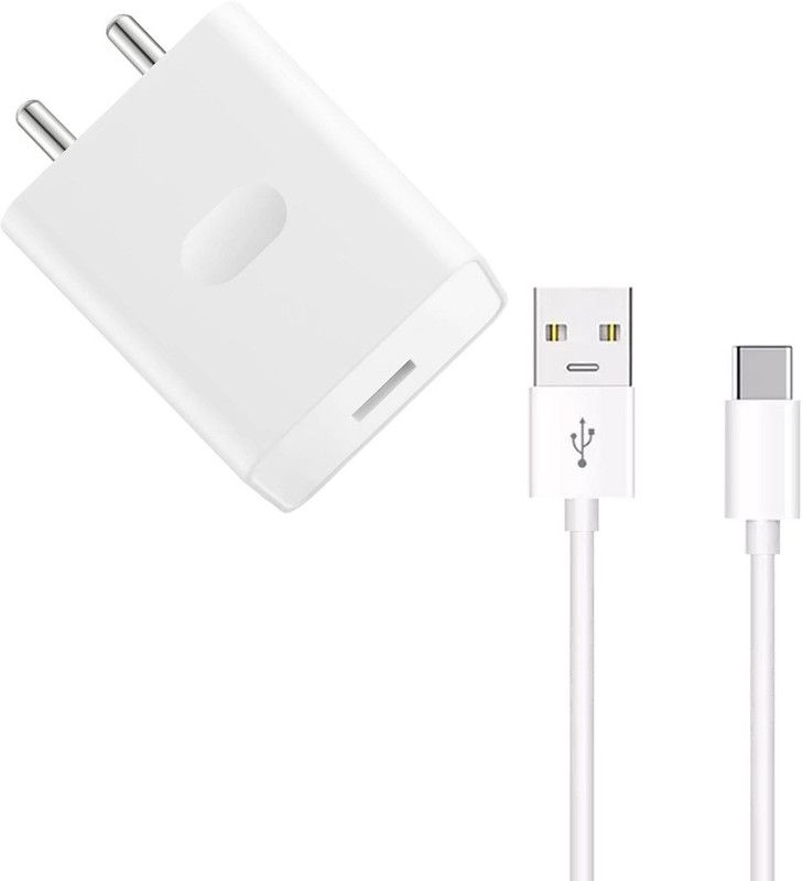 SB 33 W NA 4 A Mobile 33W 4A DASH/VOOC/SUPERDART Charger Made in India Adaptor with Type-C Devices 744 Charger with Detachable Cable  (White, Cable Included)