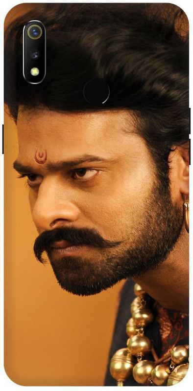 PICHKU Back Cover for REALME 3-RMX1821-PARBHAS,BAHUBALI,REBEL,SOUTH,HERO,ACTOR,STYLISH,TAMIL,TELUGU,INDIAN  (Orange, Hard Case, Pack of: 1)