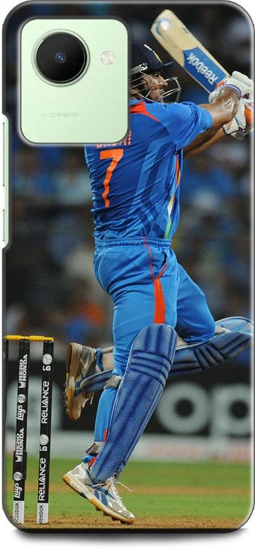 WallCraft Back Cover for Realme C30, RMX3581 MS DHONI, MAHENDRA SINGH DHONI, CRICKET, SPORTS  (Multicolor, Dual Protection, Pack of: 1)
