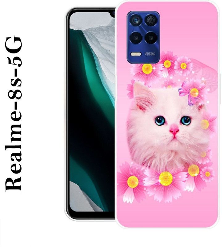 Sswastik Back Cover for Realme 8s 5G  (Pink, Grip Case, Silicon)