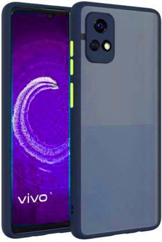 ASMANTIC Back Cover for Vivo Y72 5G  (Blue, Pack of: 1)