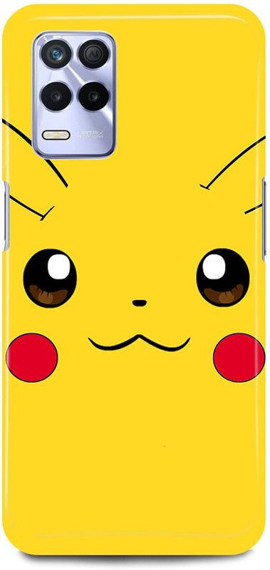 FRONK Back Cover for Realme 8 5G, RMX3241, PIKACHU, POKEMON, CARTOON  (Yellow, Hard Case, Pack of: 1)