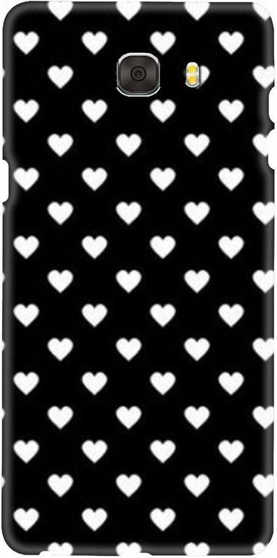 Smutty Back Cover for Samsung Galaxy C9 Pro, SM-C9000, SM-C900F, SM-C9008 - White Hearts Print  (Multicolor, Hard Case, Pack of: 1)