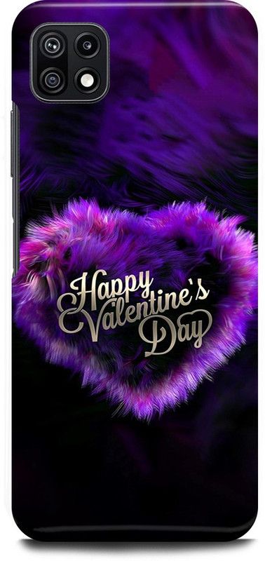 JUGGA Back Cover for SAMSUNG Galaxy A22 5G, HAPPY, VALENTINE, DAY, LOVE, COUPLE, GIRL, BOY  (Purple, Hard Case, Pack of: 1)