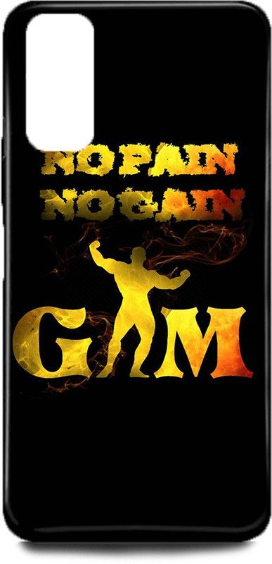 MP ARIES MOBILE COVER Back Cover for realme Narzo 30 Pro 5G,Gold,Gym,Fitness,Workout,Gym,No,Pain,No,Gain,Stop,Wishing,Start,Doing,  (Multicolor, Shock Proof, Pack of: 1)