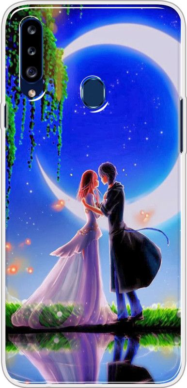 Hansviprint Back Cover for Samsung Galaxy A20s  (Blue, Grip Case, Silicon, Pack of: 1)