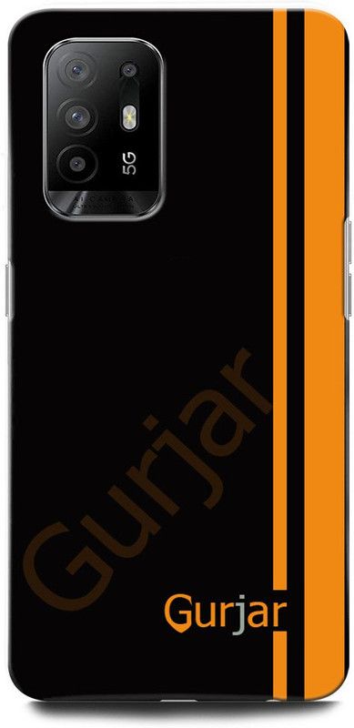 ORBIQE Back Cover for OPPO F19 Pro+ 5G CPH2213 GURJAR, GUJJAR, ORANGE, BLACK  (Multicolor, Hard Case, Pack of: 1)