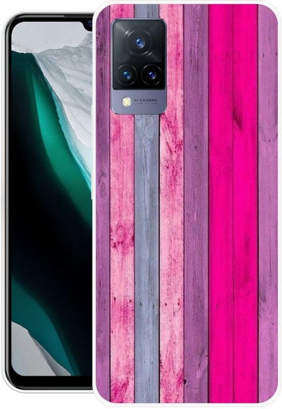 Krtagy Back Cover for Vivo V21 5G  (Pink, Dual Protection, Silicon, Pack of: 1)