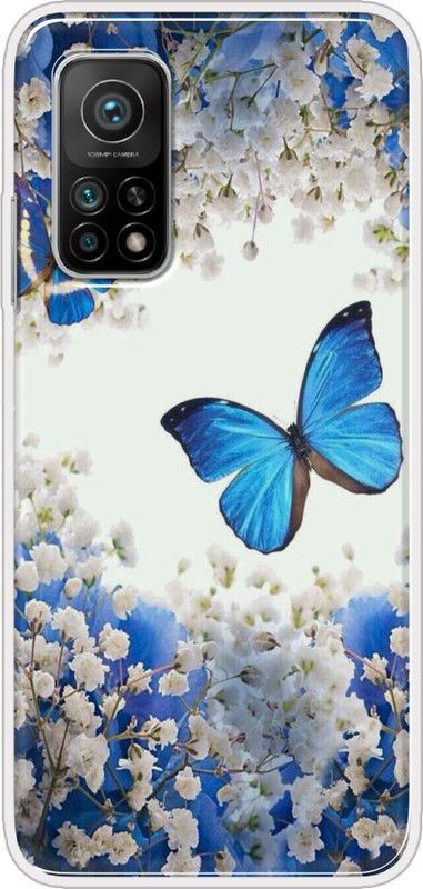 Appcityprint Back Cover for Mi 10T  (Blue, White, Grip Case, Silicon, Pack of: 1)