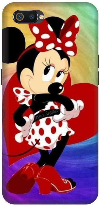 PHONE WALEY.COM Back Cover for Realme C2 , RMX1941 ,mickey,minnie,mouse,pink,Printed back cover  (Multicolor, Hard Case, Pack of: 1)