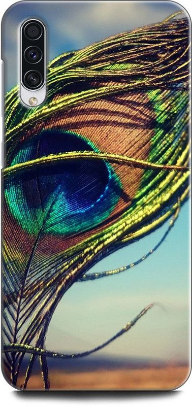 Afterglow Back Cover for SAMSUNG Galaxy A70 MOR PANKH, KRISHNA JI, KANHA, PEACOCK FEATHER, FEATHER  (Multicolor, Shock Proof, Pack of: 1)