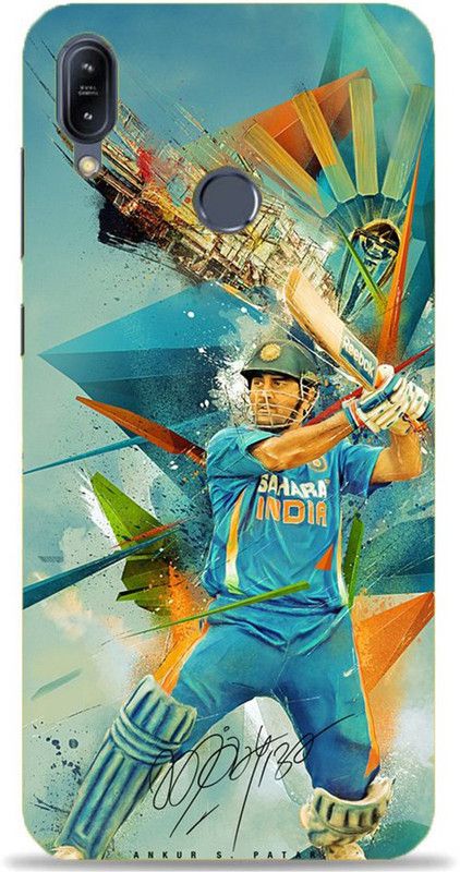 NDCOM Back Cover for Asus Zenfone Max Pro M1 Captain Cool MS Dhoni Maahi Printed  (Multicolor, Hard Case, Pack of: 1)