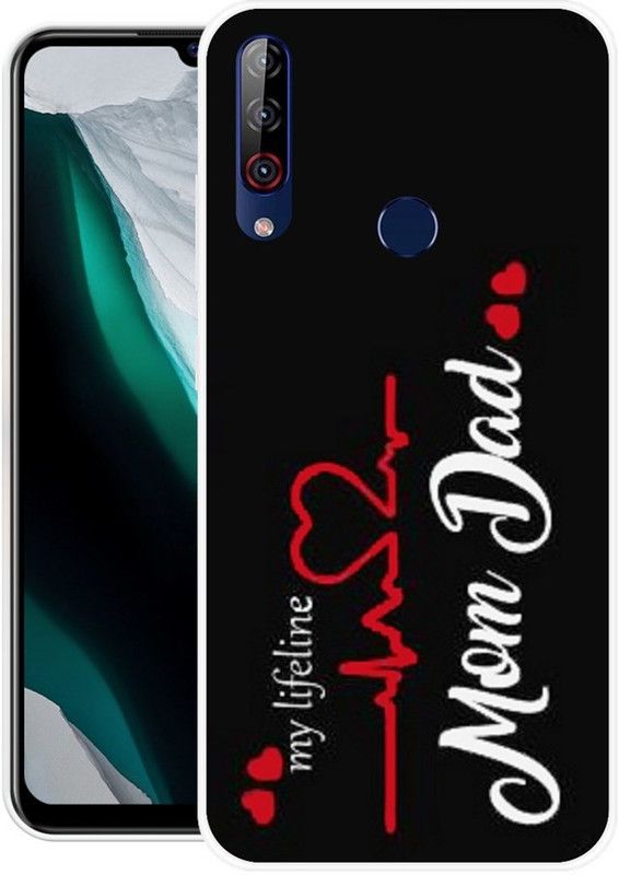 RJ14 (Online) Back Cover for LG W30 Pro  (Black, Silicon, Pack of: 1)