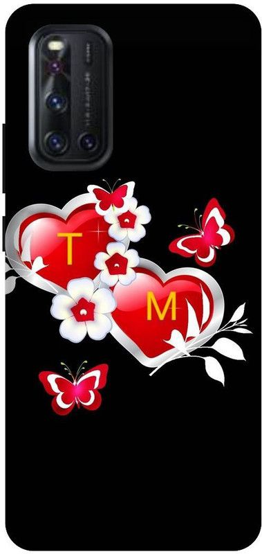 Thecoverking Back Cover for Vivo V19 (T,M letter, T,M alphabet, T,M word, T,M name, heart, cases cover  (Multicolor, Waterproof, Pack of: 1)
