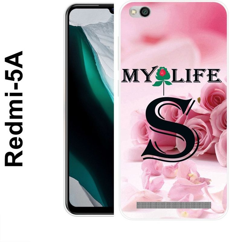 KUDI Back Cover for Redmi 5A  (Pink, Black, Silicon)