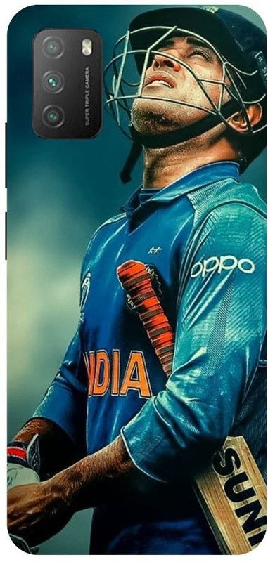 URCHIN Back Cover for Poco M3 Dhoni, Mahi, Mahendra singh Dhoni, Captain, india cricket, player, msd, sports  (Multicolor, Shock Proof, Pack of: 1)
